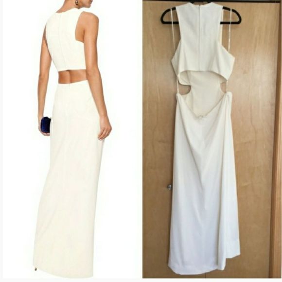 Halston Heritage AsimetricCutout Crepe Gown - Picture 2 of 9